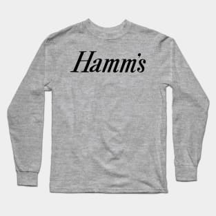 Hamm's Beer Logo - slanted serif in black Long Sleeve T-Shirt